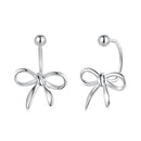 925 Sterling Silver Earrings with White Gold Plating - 1.0*1.3 cm