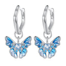 925 Sterling Silver Enamel Pavé Setting CZ Earrings for Women