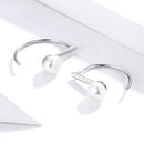 925 Sterling Silver Earrings in Rose Gold with Beads for Women