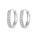 925 Sterling Silver Pavé Setting Gold Plated Earrings for Women