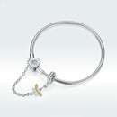925 Sterling Silver Adjustable Length 17cm Bracelet for Women