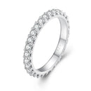 925 Sterling Silver Moissanite 0.03ct Ring Size 6