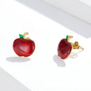 925 Sterling Silver Enamel Plated Gold Earrings