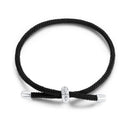 925 Sterling Silver and White Gold Plated Rope Bracelet for Men
