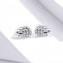 925 Sterling Silver Earrings with Pavé Setting CZ - 1.1x0.6cm