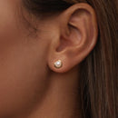 925 Sterling Silver Freshwater Pearl Gold Plated Earrings