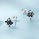 925 Sterling Silver Earrings with Pavé Setting CZ, Size 0.8*0.7cm for Women