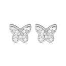 925 Sterling Silver Earrings with Plated White Gold for Women