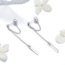 S925 Sterling Silver Plated Platinum Earrings for Women