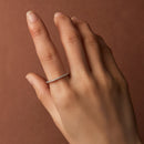 925 Sterling Silver Moissanite 0.005ct 1.4mm Ring Size 6 for Women