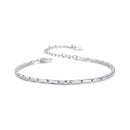 925 Sterling Silver + White Gold Plated Bracelet