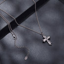 925 Sterling Silver Plated White Gold Moissanite Necklace 40+5cm for Women