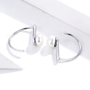 925 Sterling Silver Earrings in Rose Gold with Beads for Women