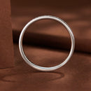 925 Sterling Silver 1.0mm Moissanite Platinum Plated Ring Size 5 for Women