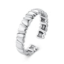 925 Sterling Silver Oxidized Silver Ring Women 0.42cm Width