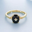 925 Sterling Silver Gold-Plated CZ Pavé Ring for Women