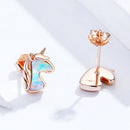 925 Sterling Silver Opal Earrings for Women