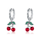 S925 Sterling Silver Oxidized CZ Enamel Earrings for Women