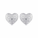 925 Sterling Silver Earrings with CZ in White Gold Plating for Women