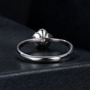 925 Sterling Silver White Gold Plated Moissanite Ring Size E for Women