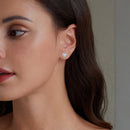 925 Sterling Silver Pavé Setting CZ Earrings