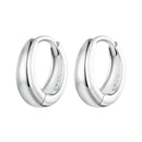 925 Sterling Silver 12*3mm Platinum Plated Earrings