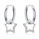 S925 Sterling Silver Plated Platinum CZ Earrings for Women