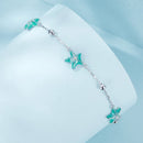 925 Sterling Silver Starfish Design Bracelet with Enamel Process