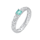 925 Sterling Silver Pavé Set CZ Ring in Size 6 for Women