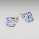 925 Sterling Silver Earrings with Pavé Setting CZ and Oxidized Finish