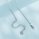 925 Sterling Silver Plated Platinum Necklace 400+50mm for Women