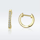 925 Sterling Silver 1.3cm Pavé Set CZ Earrings