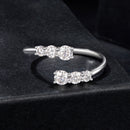 925 Sterling Silver Moissanite Ring for Women - Size E - Plated White Gold