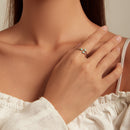 925 Sterling Silver Translucent Opal Ring for Women