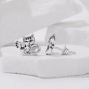 925 Sterling Silver Brass White Gold Plated Earrings with CZ for Women
