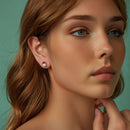 925 Sterling Silver White Gold Plated Enamel Earrings with Shell Pearl for Women