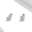 925 Sterling Silver Earrings with Pavé Setting CZ
