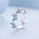 925 Sterling Silver Enamel Ring Size 6 for Women