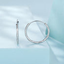 925 Sterling Silver Plated White Gold Earrings 3.0cm for Women