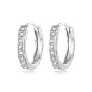 925 Sterling Silver Pavé Setting Gold Plated Earrings for Women