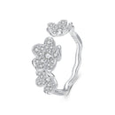 S925 Sterling Silver Pavé Setting CZ Ring for Women