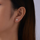 925 Sterling Silver Moissanite 0.8cm Earrings for Women