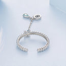 925 Sterling Silver Ring with Pavé Setting and CZ for Women