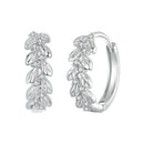 925 Sterling Silver Earrings with Pavé Setting CZ