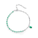 925 Sterling Silver Bracelet with Pavé Setting CZ - 210mm - for Women