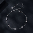 925 Sterling Silver 3mm Moissanite Bracelet for Women