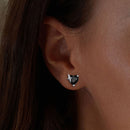 925 Sterling Silver Earrings with Pavé Setting and CZ