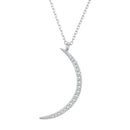 925 Sterling Silver Adjustable CZ Pendant Necklace for Women