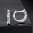 925 Sterling Silver Moissanite Earrings 1.3cm for Women