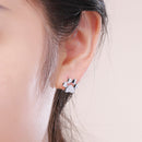 925 Sterling Silver Platinum Plated Earrings for Women